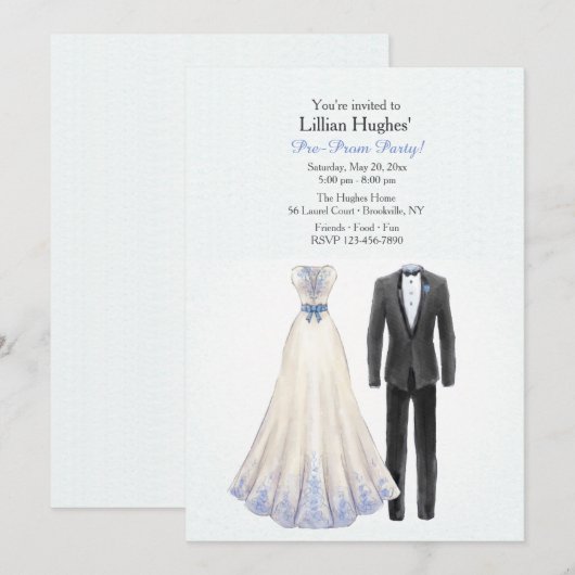 Prom Ready-uitnodiging Kaart (Voorkant / Achterkant)