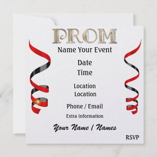 PROM Rockin' Around the Clock Party beroemd gemaak Kaart (Achterkant)