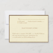 PROM RSVP, Great Gatsby, goud op ivoor Kaart (Achterkant)