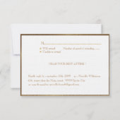 PROM RSVP, Great Gatsby, goud op wit RSVP Kaartje (Achterkant)