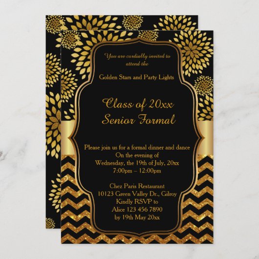 Prom senior formal class 2017 kaart (Voorkant / Achterkant)