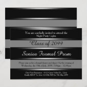 Prom senior formal class 2099, black Silver, trend Kaart (Voorkant / Achterkant)