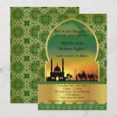 Prom Senior-Junior, Arabisch, groen goud Kaart (Voorkant / Achterkant)