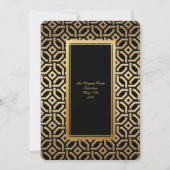 Prom Senior-Junior, Black Gold Geometric Emperor Kaart (Achterkant)