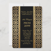 Prom Senior-Junior, Black Gold Geometric Emperor Kaart (Voorkant)