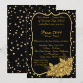 Prom Senior-Junior, confetti, 1920s zwart goud Kaart (Voorkant / Achterkant)