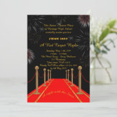 Prom Senior-Junior, Gatsby-stijl, Red Carpet Night Kaart (Staand voorkant)