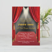 Prom Senior-Junior, Gatsby-stijl, Red Carpet Night Kaart (Staand voorkant)