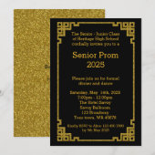 Prom Senior-Junior, Gatsby style, 1920s zwart goud Kaart (Voorkant / Achterkant)