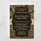 Prom senior junior, Gatsby style, art-deco, chevro Kaart (Voorkant)