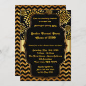 Prom senior junior, Gatsby style, art-deco, chevro Kaart (Voorkant / Achterkant)