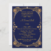 Prom senior junior, Gatsby style, art-deco, marine Kaart (Voorkant)