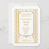 Prom Senior-Junior, Great Gatsby, Gold, White Kaart (Voorkant)