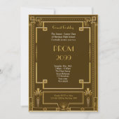 Prom Senior-Junior, Great Gatsby, goud, bruin Kaart (Voorkant)