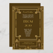 Prom Senior-Junior, Great Gatsby, goud, bruin Kaart (Voorkant / Achterkant)