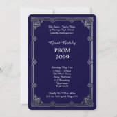 Prom Senior-Junior, Great Gatsby, Silver, Navy Kaart (Voorkant)