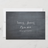 Prom Senior-Junior, krijtbord, handschrift Kaart (Achterkant)