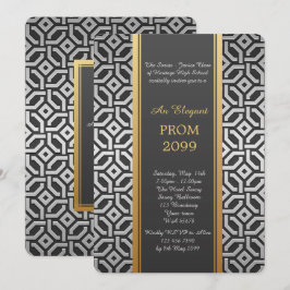 Prom Senior-Junior, Silver Gold Geometric Kaart