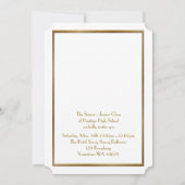 Prom Senior-Junior, White, Gold Geometric, Art Dec Kaart (Achterkant)