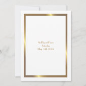 Prom Senior-Junior, White Gold Geometric, Art Deco Kaart (Achterkant)