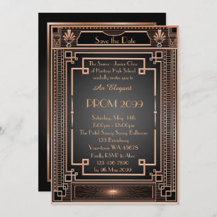 Prom Senior-Junior, white Gold Geometric Emperor Kaart