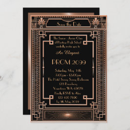 Prom Senior-Junior, white Gold Geometric Emperor Kaart