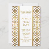 Prom Senior-Junior, white Gold Geometric Kaart (Voorkant)