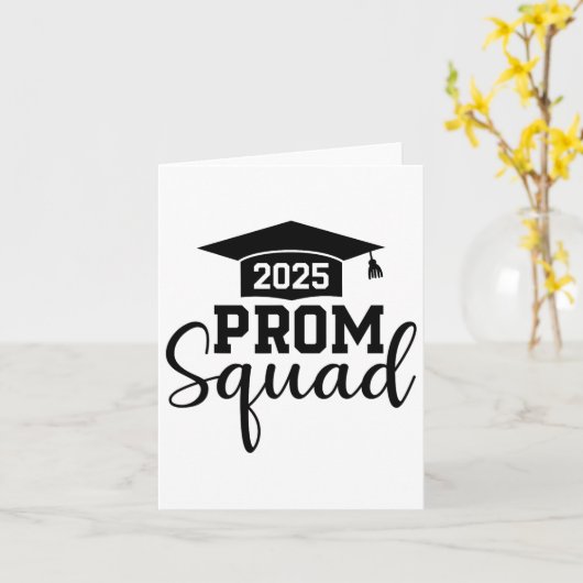 Prom Squad 2025 Grappig Afstuderen Prom CL van 202 Kaart (Gele Bloem)