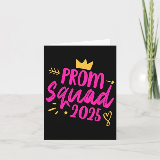 Prom Squad 2025 Queen School Afstuderen Senior vr Kaart (Voorkant)
