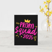 Prom Squad 2025 Queen School Afstuderen Senior vr Kaart (Gele Bloem)