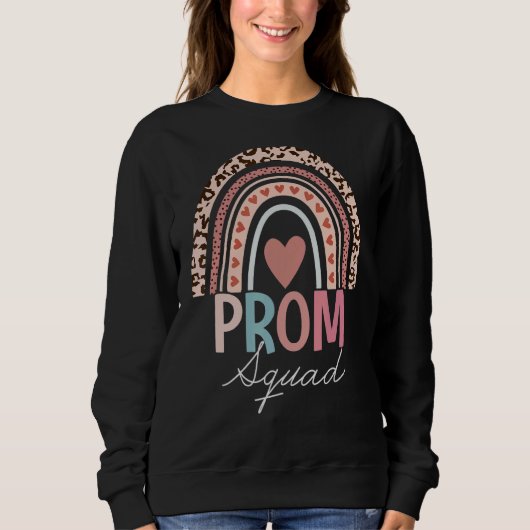 Prom Squad Matching Party for Group Prom Rainbow Trui (Voorkant)