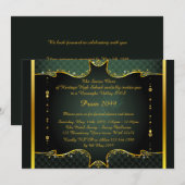 Prom-uitnodiging,Prom, Prom Senior,elegant, groen Kaart (Voorkant / Achterkant)