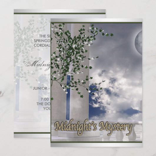 Prom Uitnodigingen Moonlight Mystery Prom Uitnodig (Voorkant / Achterkant)