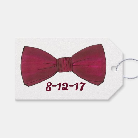 Prom Wedding Bachelor Party Groom Bow Stropdas Gif Cadeaulabel (Voorkant (Horizontaal))