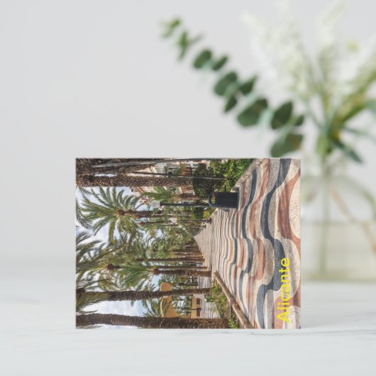 Promenade, Alicante, Costa Blanca, Spanje Briefkaart (Staand voorkant)