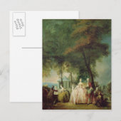 Promenade bij Longchamp, c.1760 Briefkaart (Voorkant / Achterkant)
