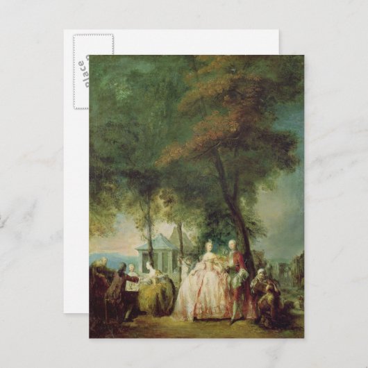 Promenade bij Longchamp, c.1760 Briefkaart (Voorkant / Achterkant)