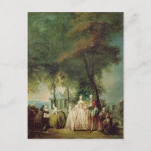 Promenade bij Longchamp, c.1760 Briefkaart