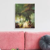 Promenade bij Longchamp, c.1760 Canvas Afdruk (Insitu (Woonkamer))
