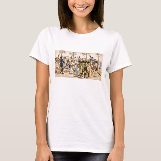Promenade bij Longchamps, 1802 (graving) T-shirt (Voorkant)