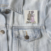 Promenade Bourgeoise Vierkante Button 5,1 Cm (In situ)