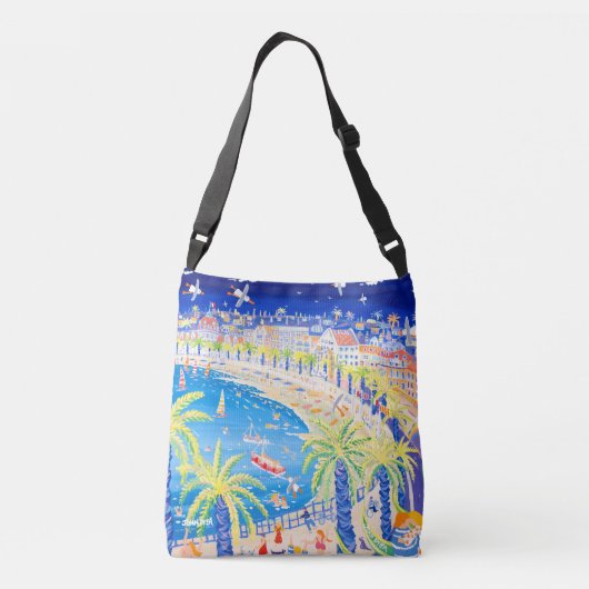 Promenade des Anglais Nice zeezak. John Dyer Crossbody Tas (Achterkant)
