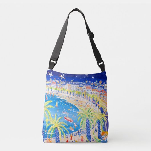Promenade des Anglais Nice zeezak. John Dyer Crossbody Tas (Voorkant)