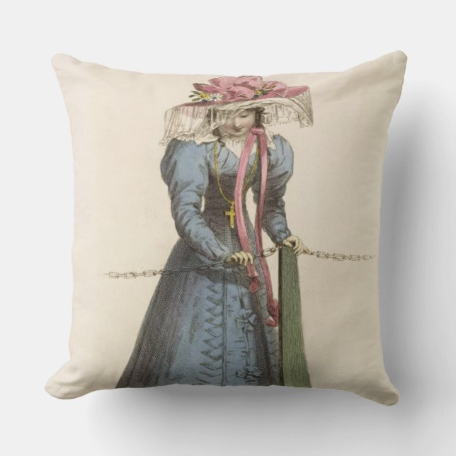 Promenade Dress, mode bord van Ackermann's Re Kussen (Voorkant)