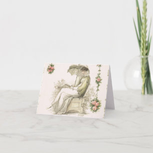 "Promenade Dress Regency fashionplate" Notitiekaartje