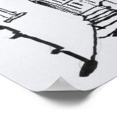 Promenade du Ruicard | La Roche-Bernard, Bretagne Poster (Hoek)