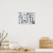 Promenade du Ruicard | La Roche-Bernard, Bretagne Poster (Keuken)