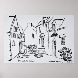 Promenade du Ruicard   La Roche-Bernard, Bretagne Poster