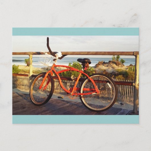 promenade fiets briefkaart (Voorkant)