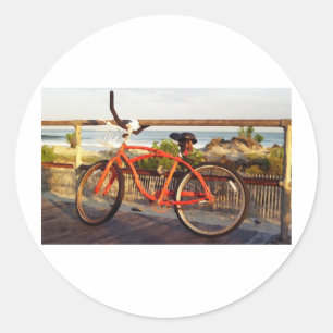 promenade fiets ronde sticker